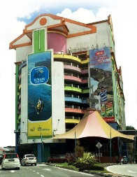 building wrapped signboard